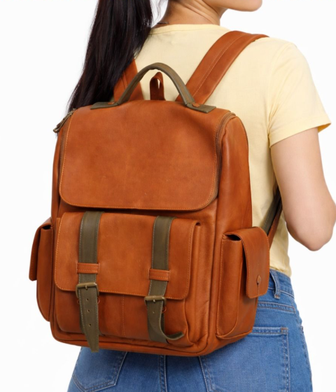 Morral de Cuero Tipo Expedición